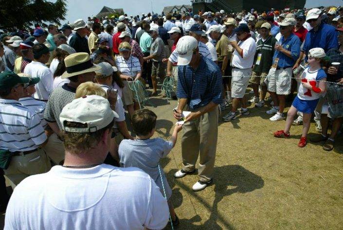 Golf gallery autographs - player hospitality US Open Championship