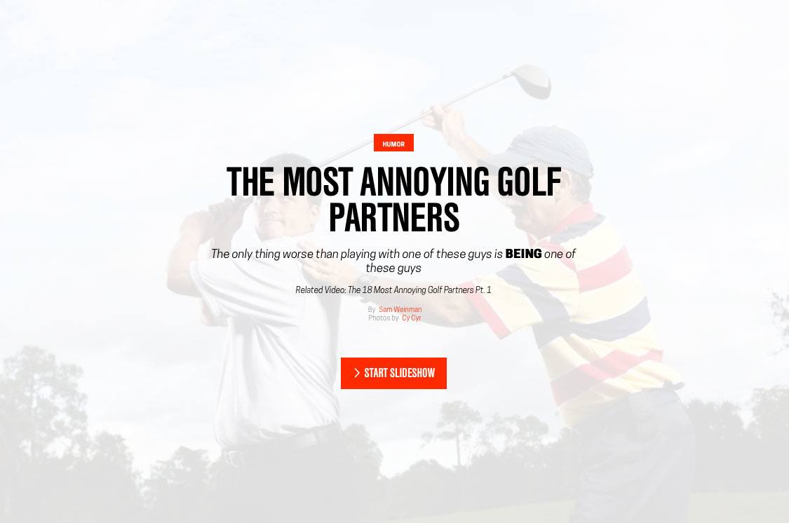 most annoying golf partners golf digest